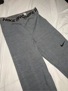 Nike Pro Gray Compression Pants Size S